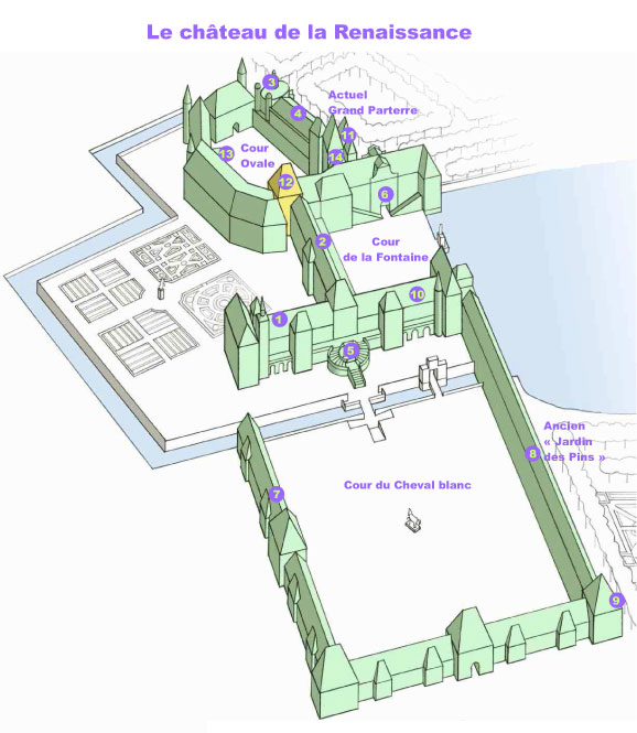 II. LES BÂTIMENTS ET COURS  Le site éducatif du château de Fontainebleau